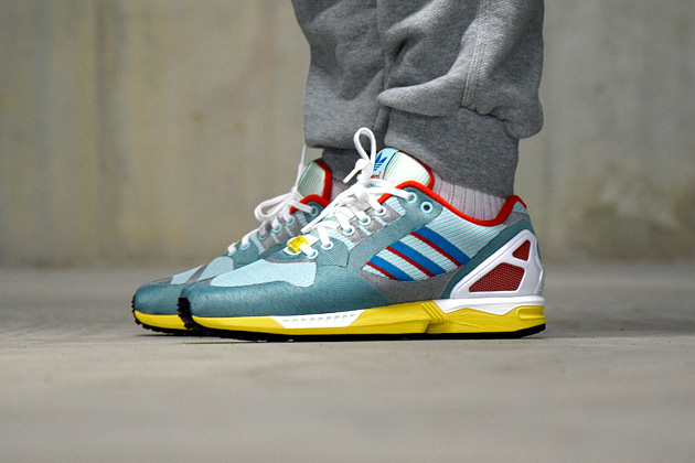 Adidas zx on sale flux bleu jaune