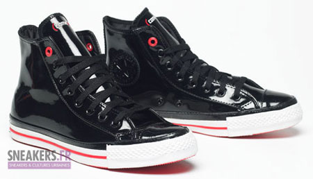 converse femme vernis noir