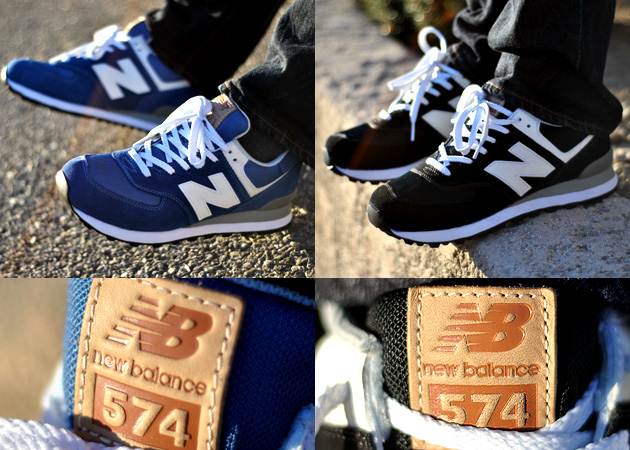 New Balance 574 Bleu Noir Sneakers