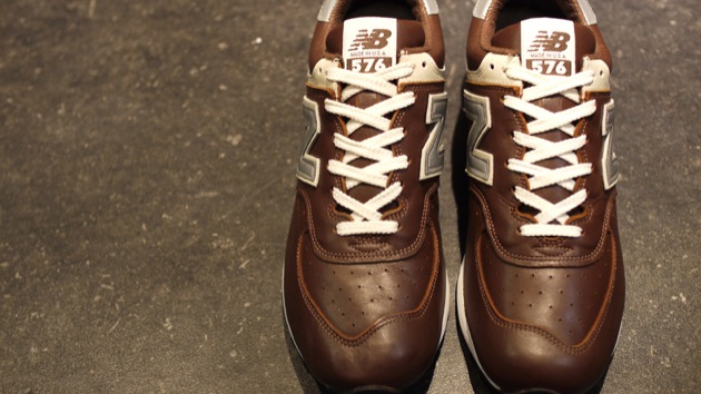 New balance hot sale cuir marron