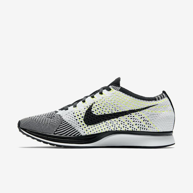 Flyknit racer volt sales black white