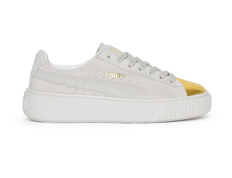 Puma suede plateforme gold online