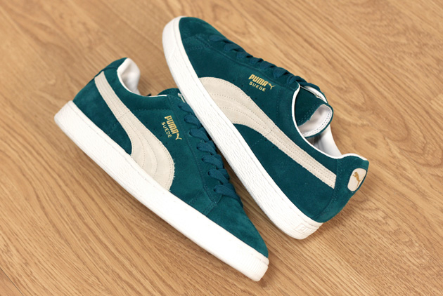 Puma suede verte homme on sale