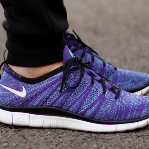 nike free rn flyknit purple