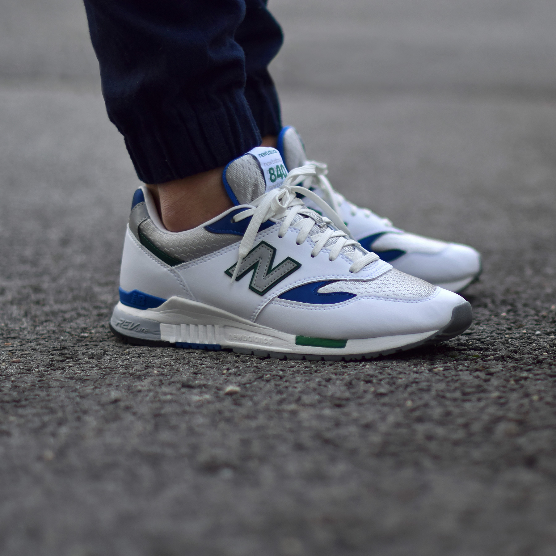 New Balance ML840AB White Blue Green - Sneakers.fr