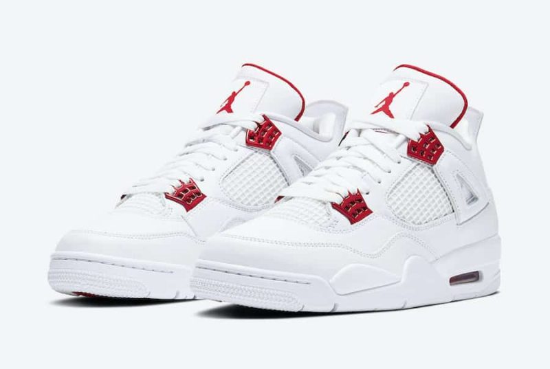 Air Jordan 4 “whitemetallic Red” Sneakersfr 6529