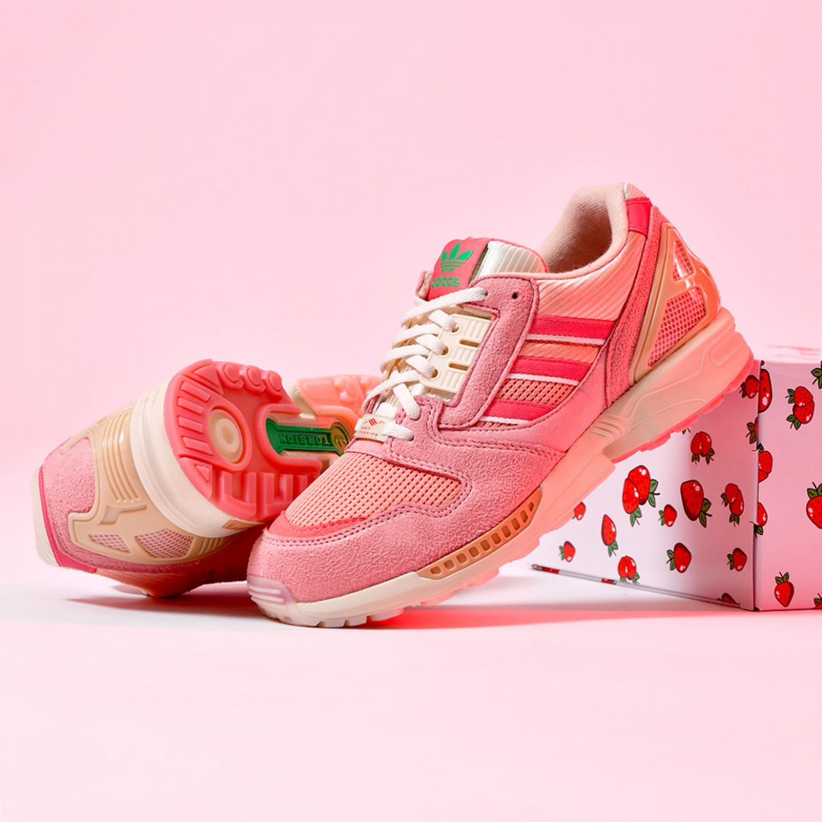 Adidas zx shop 8000 Rose enfant